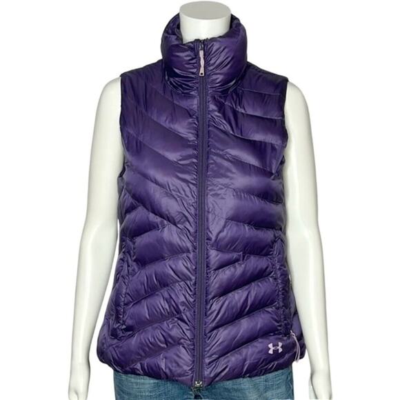 Under Armour Infrared Puffer Down Vest Size Small Purple - Picture 1 of 7